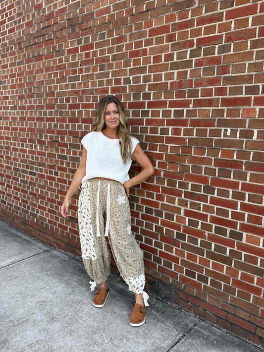 Sand Multi Patch Pants