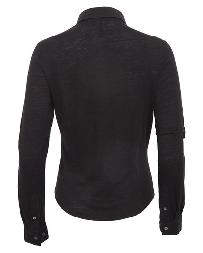 SCARLET MERINO SHIRT - BLACK