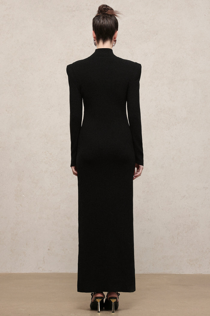 Scarlett Black Buckled Maxi Dress