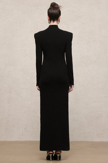Scarlett Black Buckled Maxi Dress