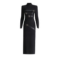 Scarlett Black Buckled Maxi Dress