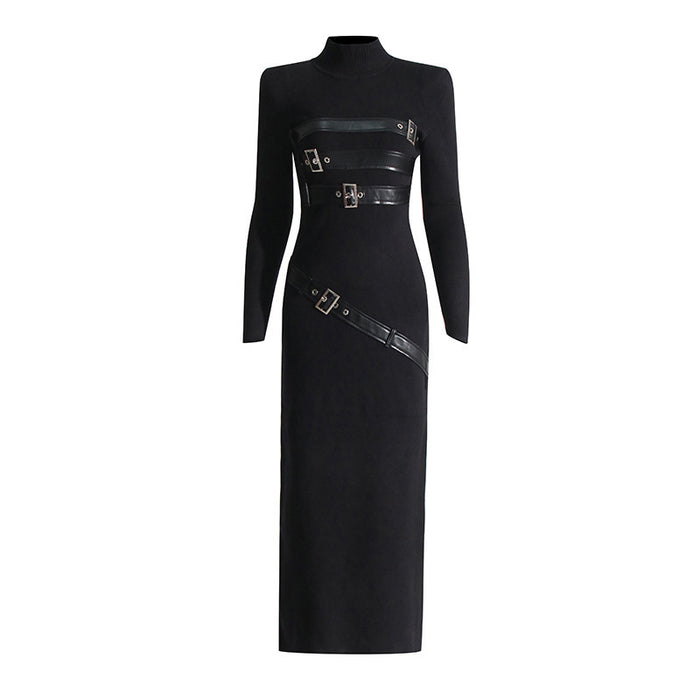 Scarlett Black Buckled Maxi Dress