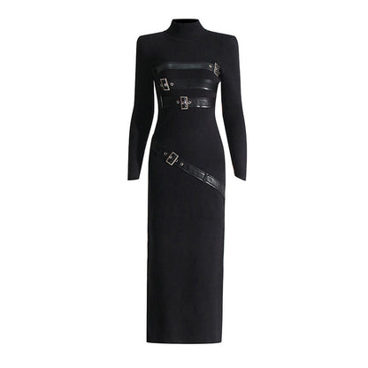 Scarlett Black Buckled Maxi Dress