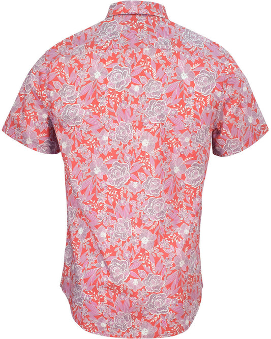 SCOTT HANDCUT FLORAL SHIRT - MELON