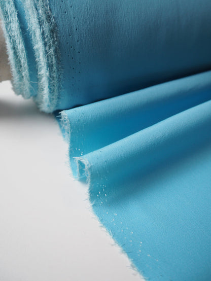 Sea Blue Silk/Acetate Crepe de Chine