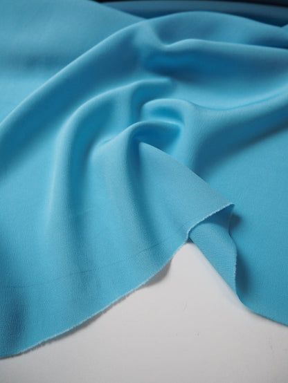 Sea Blue Silk/Acetate Crepe de Chine