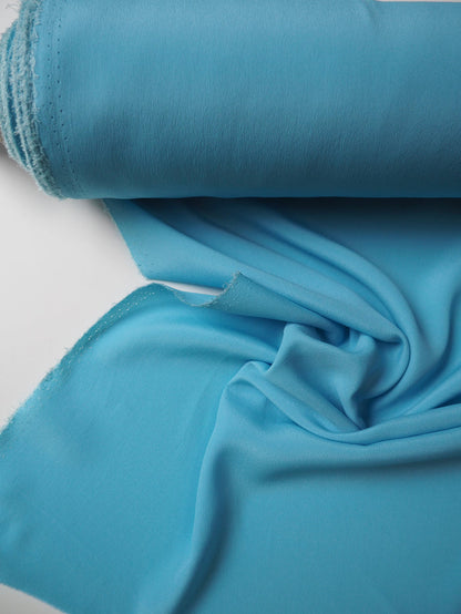 Sea Blue Silk/Acetate Crepe de Chine