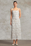 Selah Lace Midi Dress with Butterfly