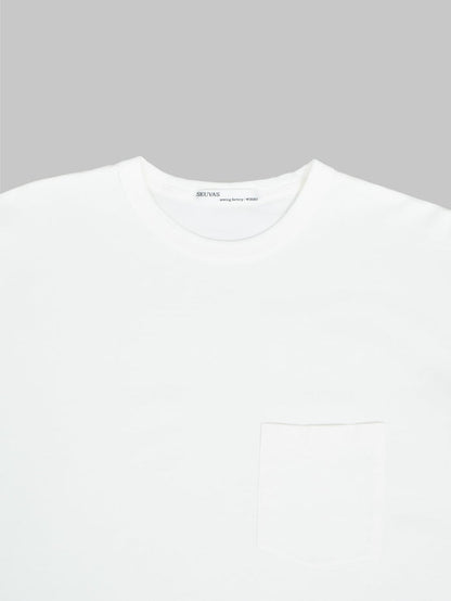seuvas cotton crew neck tshirt natural  chest details