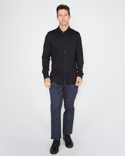 SHAWN MERINO SHIRT IN BLACK