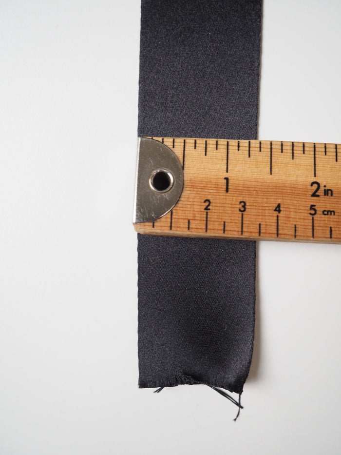 Shindo Black Thick Double Faced Satin Ribbon 36mm