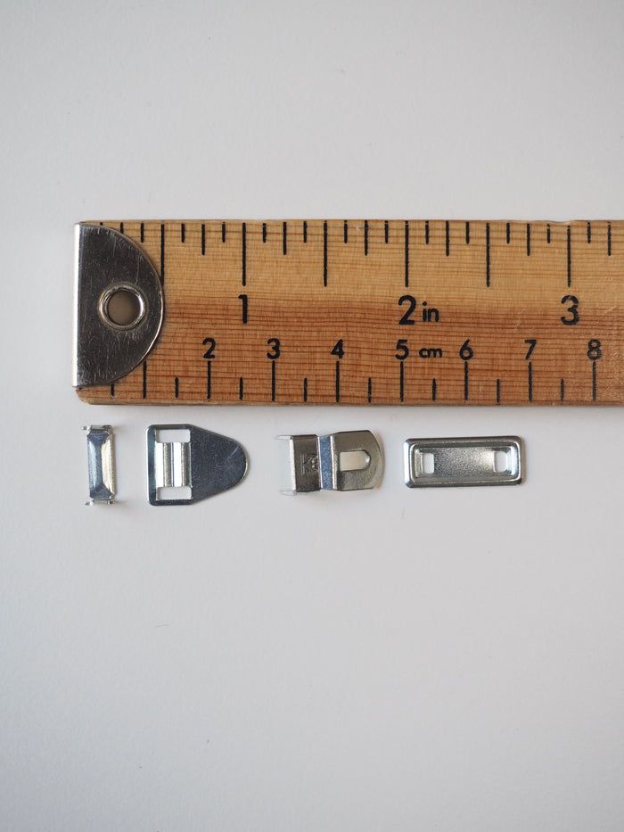 Silver Hook and Bar 12mm -2 sets