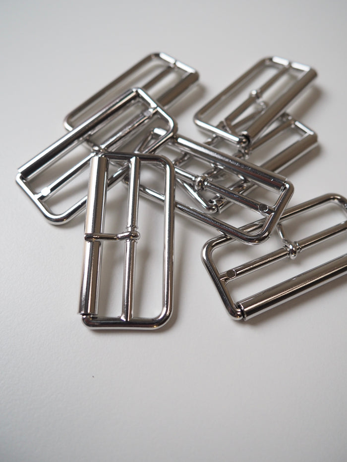 Silver Narrow Rectangle Buckle 5.5cm