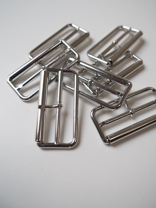 Silver Narrow Rectangle Buckle 5.5cm