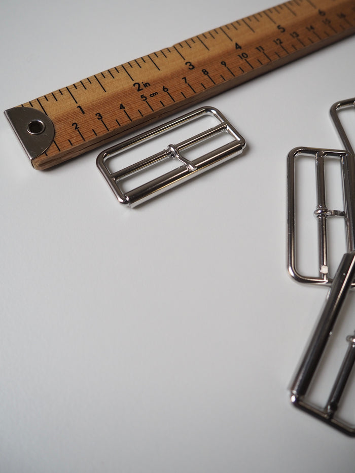 Silver Narrow Rectangle Buckle 5.5cm