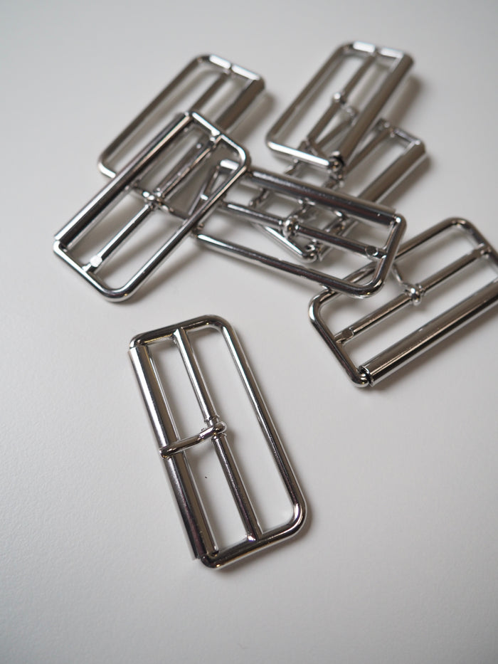 Silver Narrow Rectangle Buckle 5.5cm