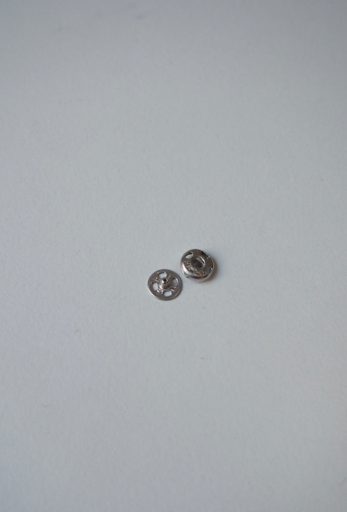 Silver Sew-on Press Stud 7mm - 100 Pairs