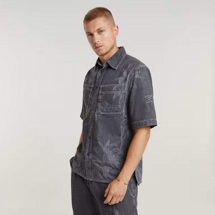 Slanted Double Pocket  Shirt