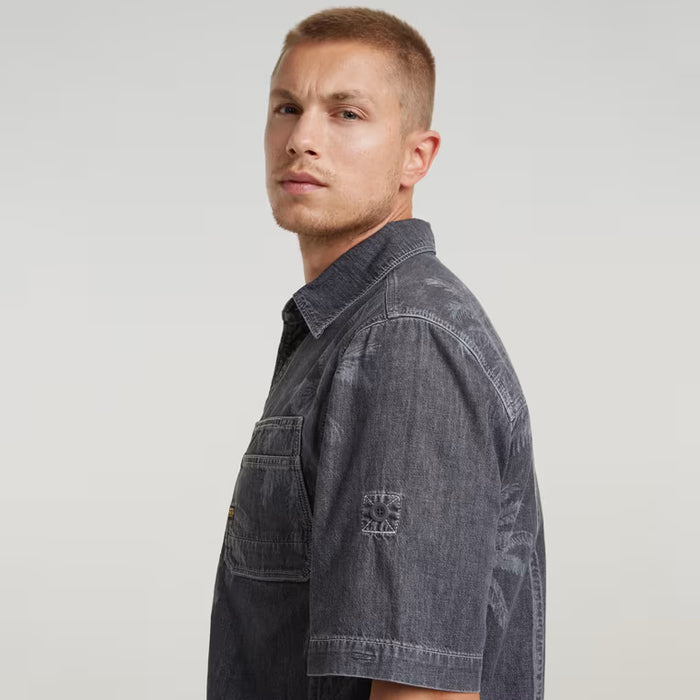Slanted Double Pocket  Shirt