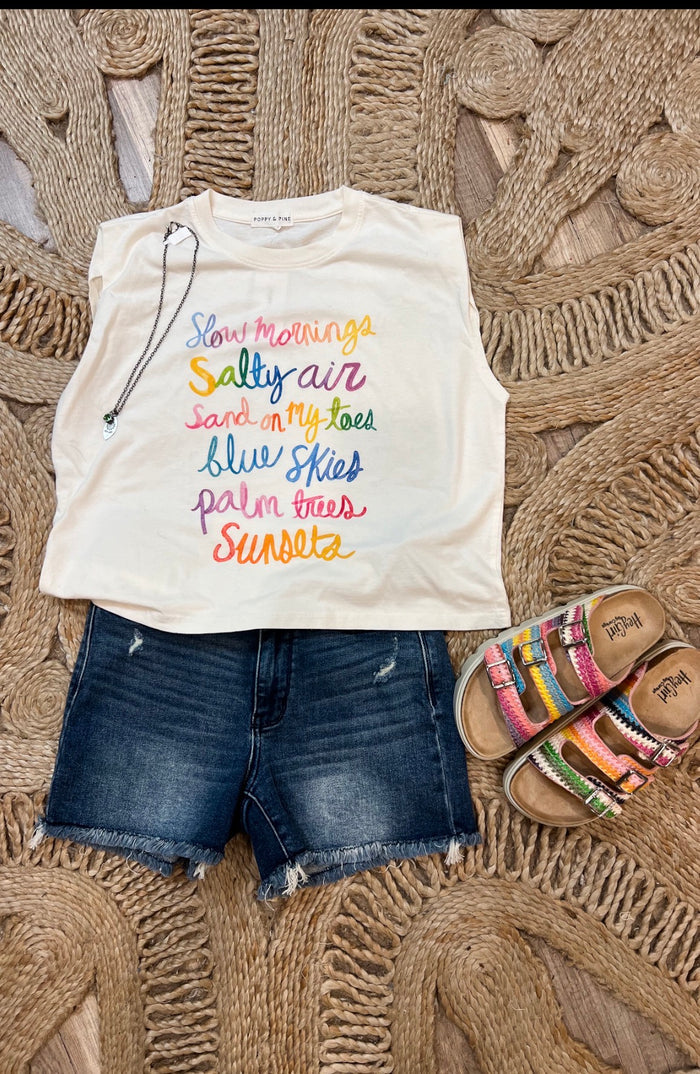 Slow Mornings Salty Hair Tank