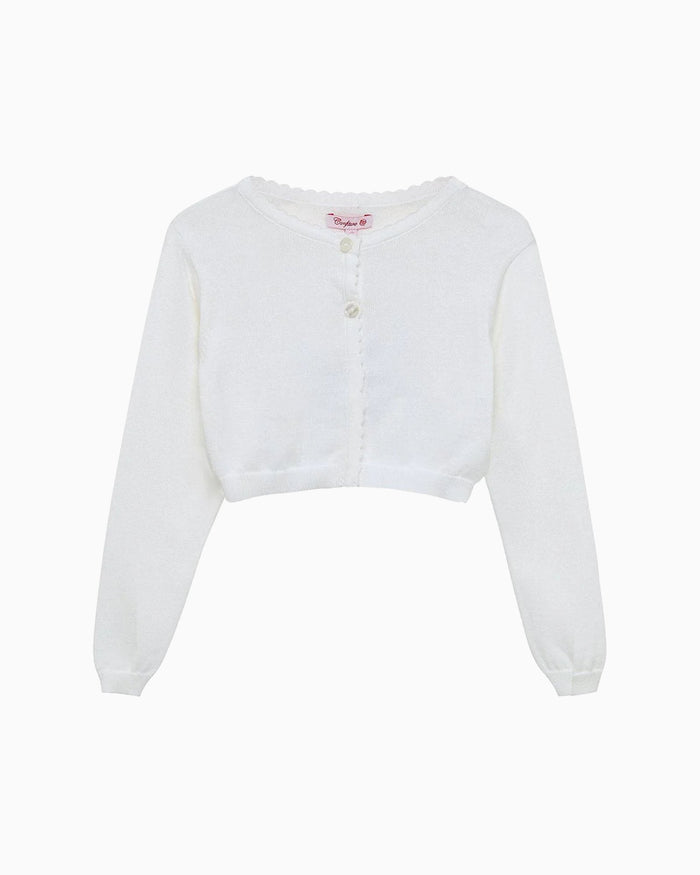 Confiture Cardigan Sophie Cropped Cardigan in White