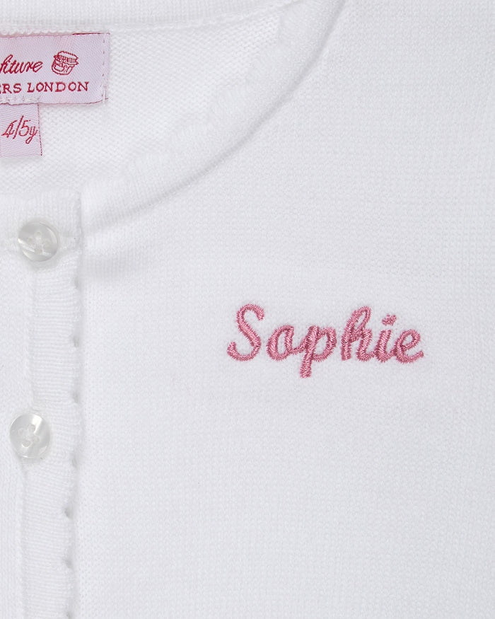 Confiture Cardigan Sophie Cropped Cardigan in White