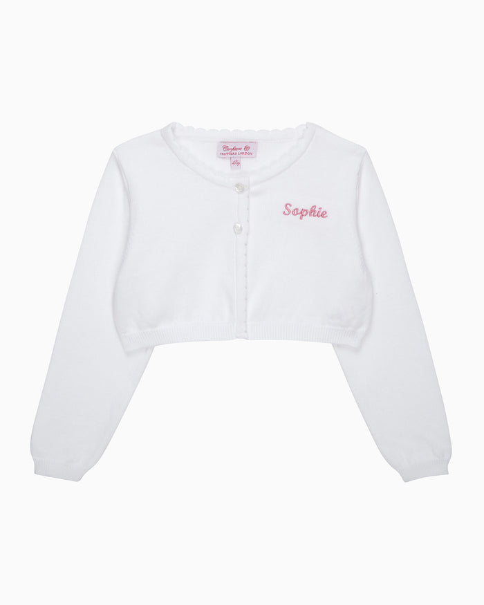 Confiture Cardigan Sophie Cropped Cardigan in White