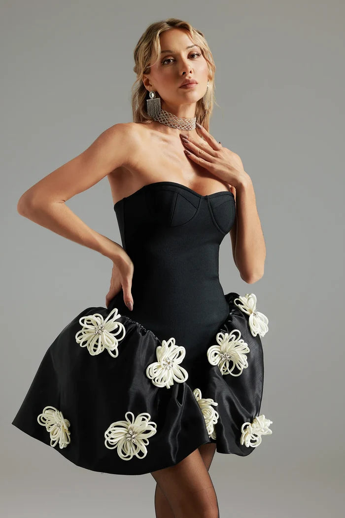 Starla Three-Dimensional Flower Dress