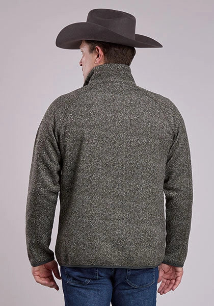 Stetson 2800 Quarter Zip (Olive) - Men's Knit Sweater
