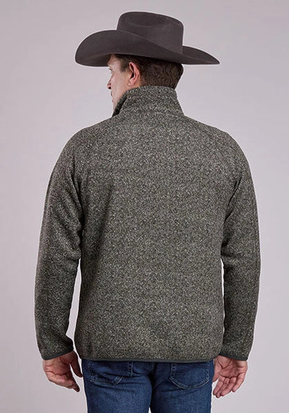 Stetson 2800 Quarter Zip (Olive) - Men's Knit Sweater