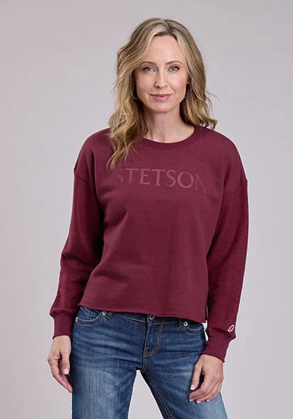 Stetson Maroon Logo (Red) - Women's Hoodie Sweatshirt