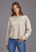 Stetson Yellow Logo (Beige) - Women's Hoodie Sweatshirt