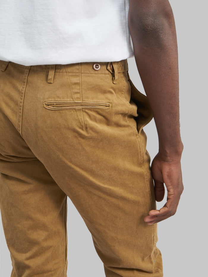 stevenson overall colts chinos v2 khaki relaxed tapered back pocket