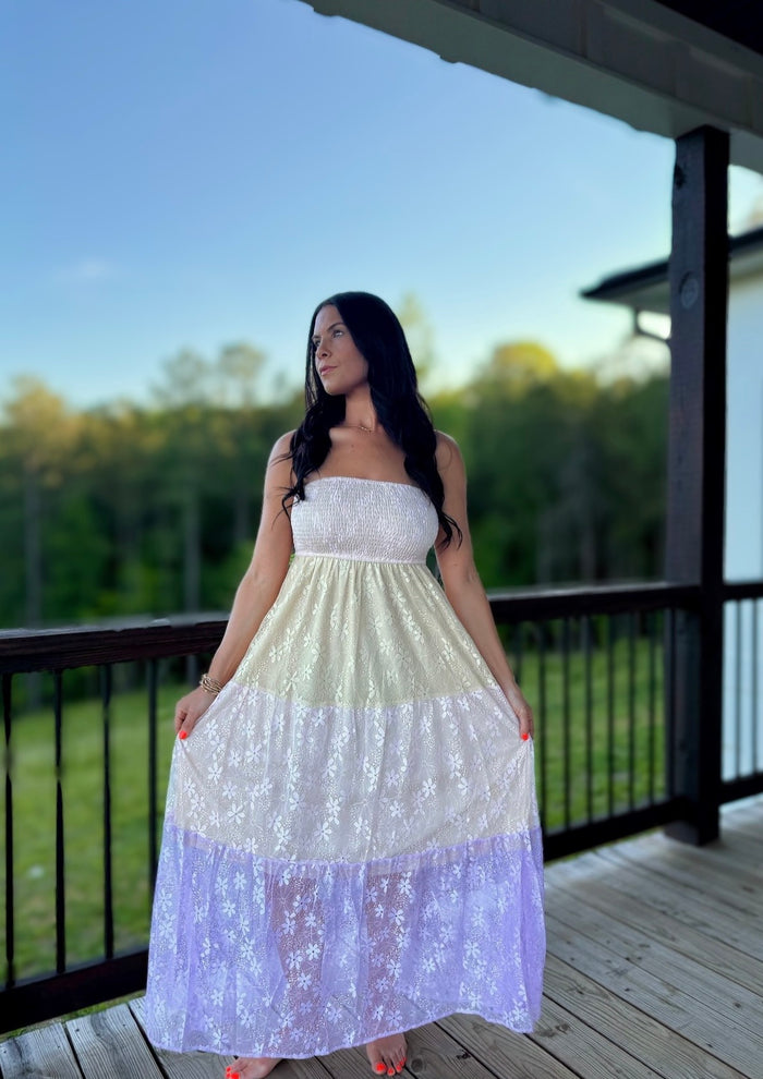 Strapless Pastel Dress