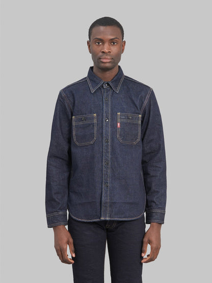 studio dartisan 14oz selvedge denim workshirt fit