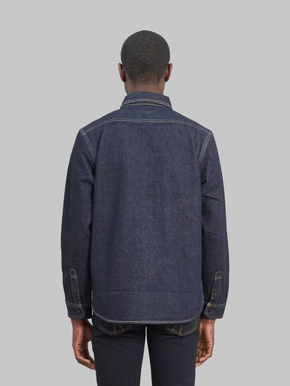studio dartisan 14oz selvedge denim workshirt back fit