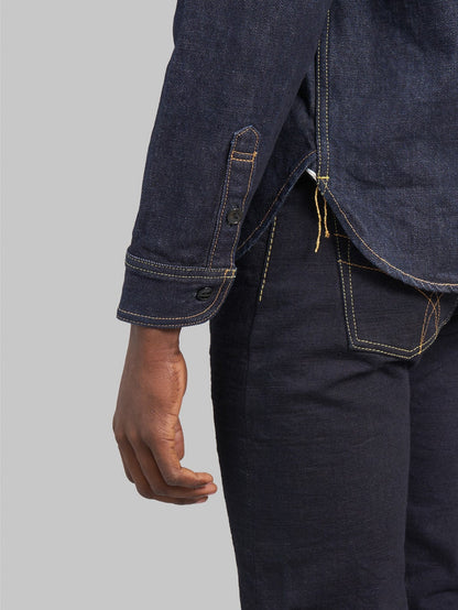 studio dartisan 14oz selvedge denim workshirt hem