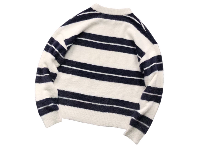 Stussy Knit Crewneck Navy/White