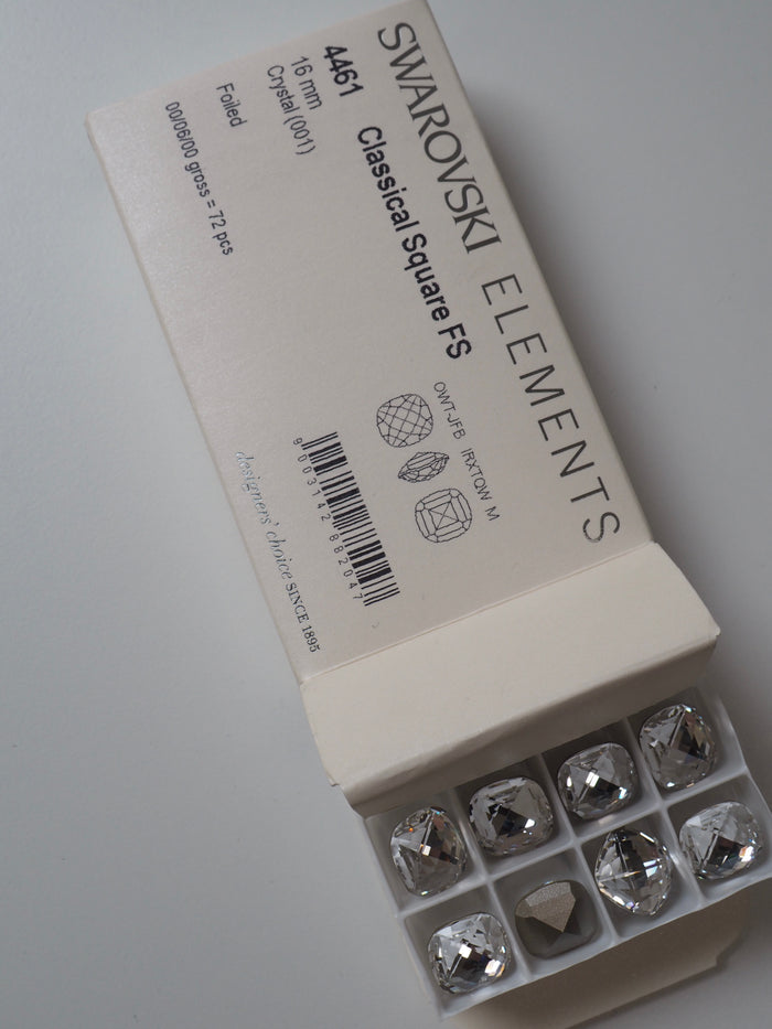 Swarovski Classical Square Crystals 16mm - 72 pieces