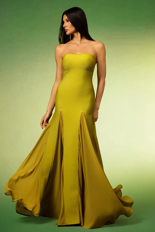 Sydney Strapless Flowing Maxi Dress