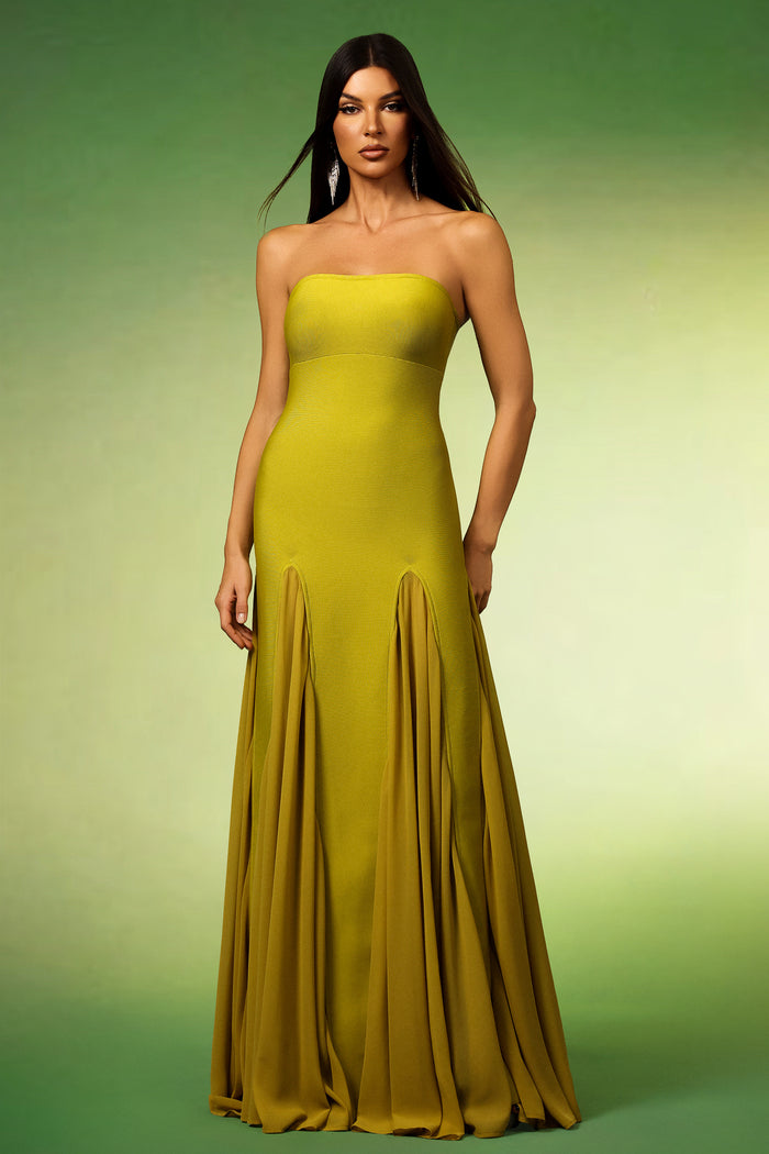 Sydney Strapless Flowing Maxi Dress
