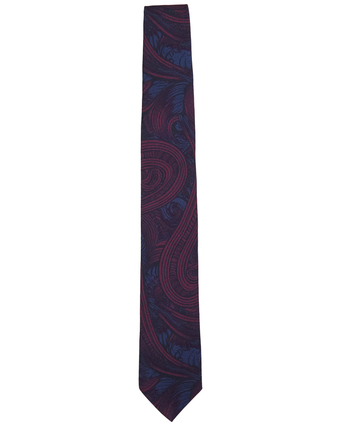 TALIA BADALONA PLUM PRINTED TIE