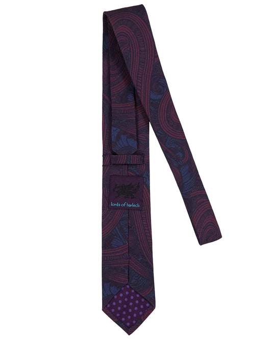 TALIA BADALONA PLUM PRINTED TIE