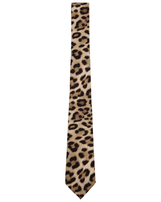 TALIA LEOPARD BROWN PRINTED TIE