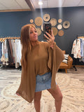 Taupe Mesh Top