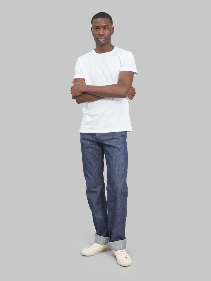 TCB Working Cat Hero Regular Straight Jeans model front fit