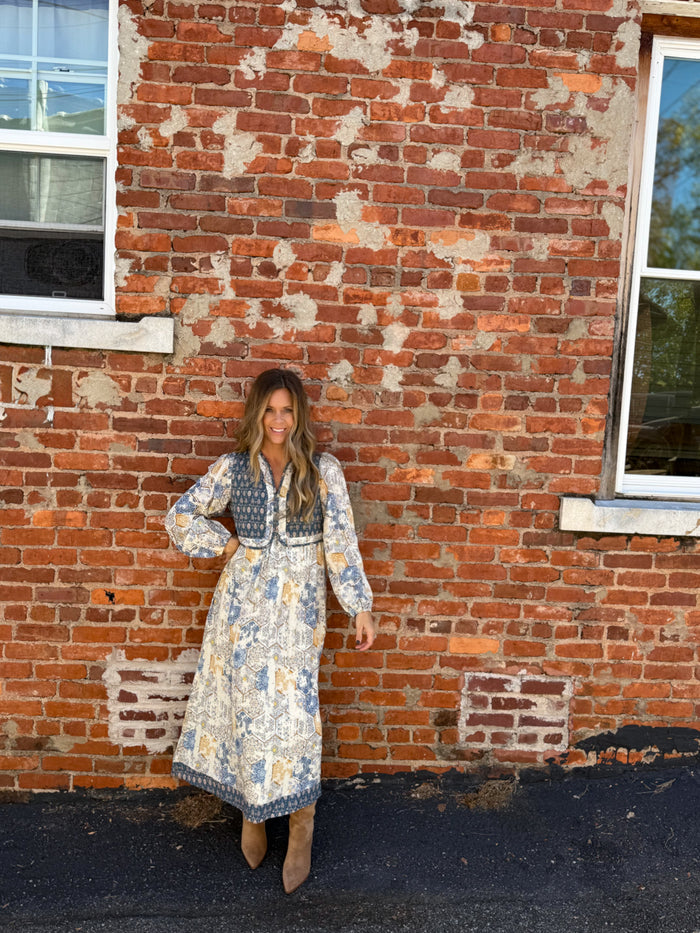 Teal Blue Multi Dress