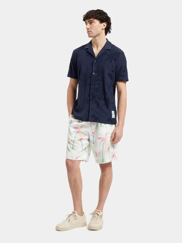 Terry Jacquard Short Sleeve Shirt