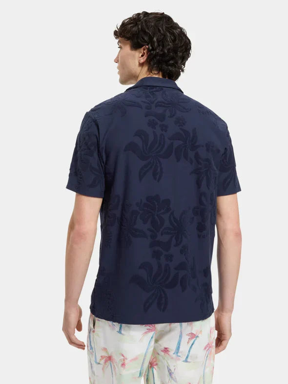 Terry Jacquard Short Sleeve Shirt