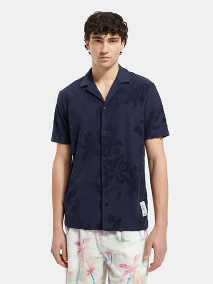 Terry Jacquard Short Sleeve Shirt